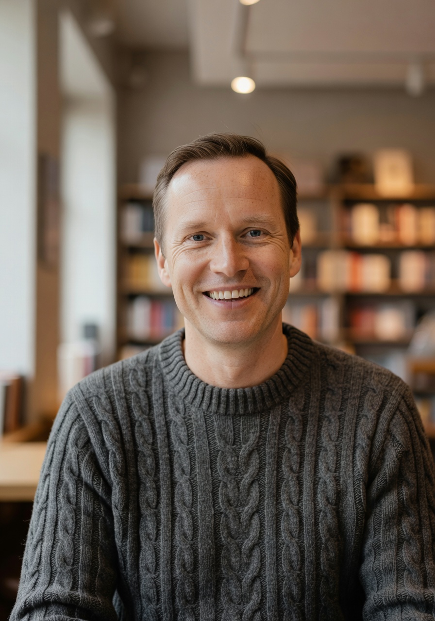 Portrait of happy customer Mikko